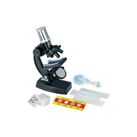 Microscop pentru copii multicolor, 100X si 300X, laborator educational cu accesorii complete, functie proiector 180°, lupa inclusa, 8 ani+ [2]
