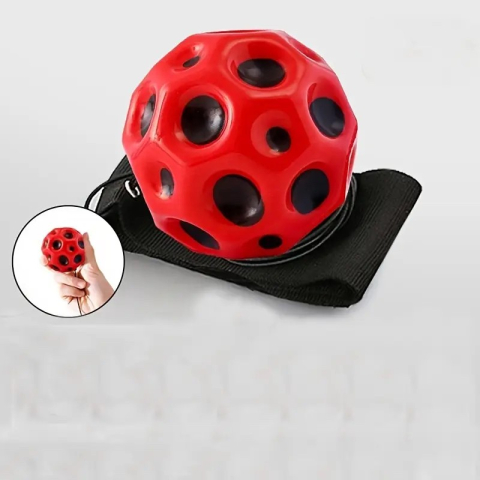 Minge antistres rosie 6,6 cm, saltareata si flexibila, din poliuretan, 36 g [1]