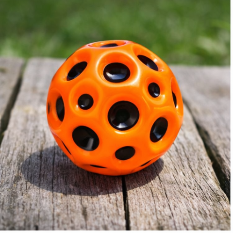 Minge antistres, saltareata, jucarie pentru copii, poliuretan, diametru 6.6 cm, elastica, portocaliu [1]