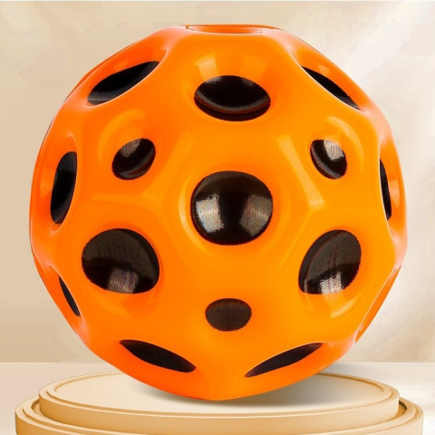 Minge antistres, saltareata, jucarie pentru copii, poliuretan, diametru 6.6 cm, elastica, portocaliu [4]