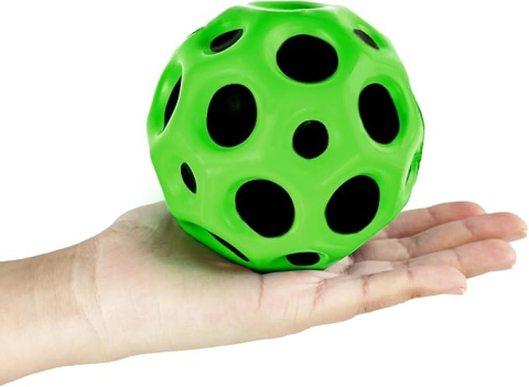 Minge antistres, saltareata, jucarie pentru copii, poliuretan, diametru 6.6 cm, elastica, rezistenta, verde [4]