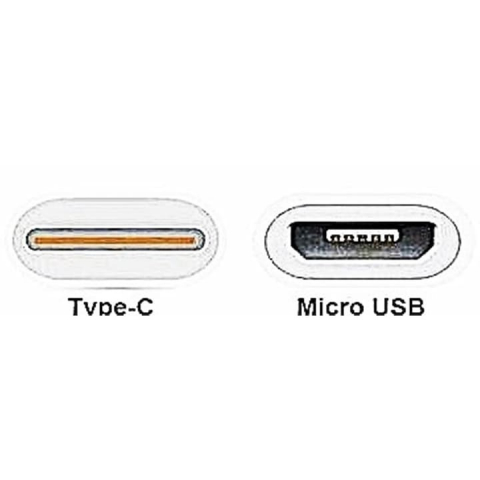 Mini adaptor universal pentru telefon/laptop, micro USB mama la type C tata - Alb [1]
