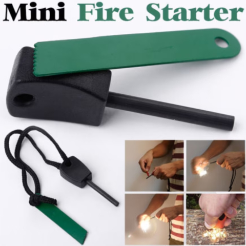 Mini aprinzator foc tip amnar, tija feroceriu si lama metalica, compact, cu siret, usor de utilizat [2]