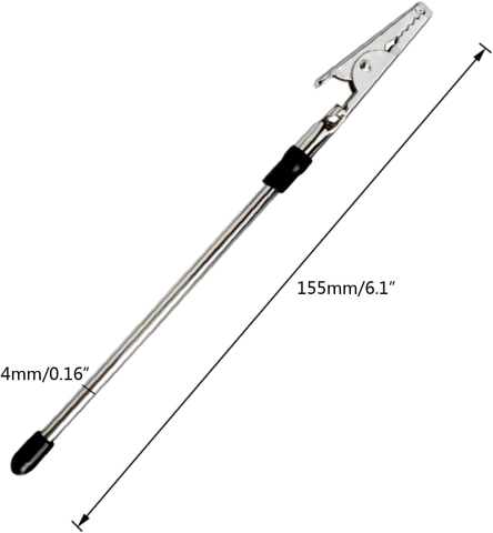 Mini clema pentru bijuterii, ajutor inchidere bratari, metal, anti-zgarieturi, argintiu, 15.5 cm [4]