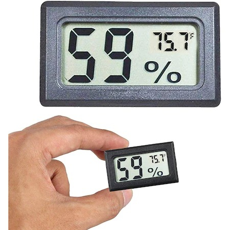 Mini temometru si higrometru cu afisare digitala - Negru [1]