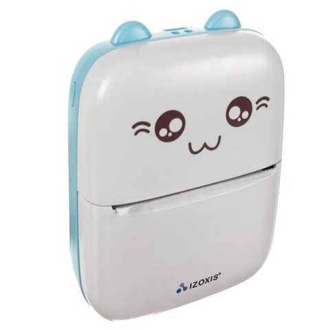 Mini Imprimanta Foto Portabila, USB Type-C, 16 Role Incluse, Compacta si Usor de Transportat, Alb/Albastru, 11 x 7,8 x 3,7 cm [4]