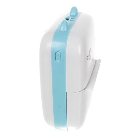 Mini imprimanta foto portabila, wireless, USB Type-C, alb/albastru, 11 role incluse, compacta, pentru print instant fotografii [6]