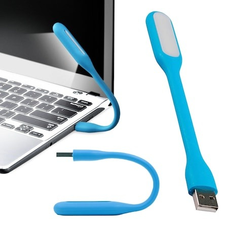 Mini lampa portabila,conectare USB,perfecta pentru birou - Albastru [5]