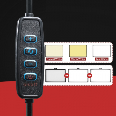 Mini panou Bi Color 160 LED, trepied reglabil 200 cm, filet 1/4, 4 filtre de culoare, alimentare USB, 2 filete universale 1/4 si adaptor patina cu filet 1/4 inclus [5]
