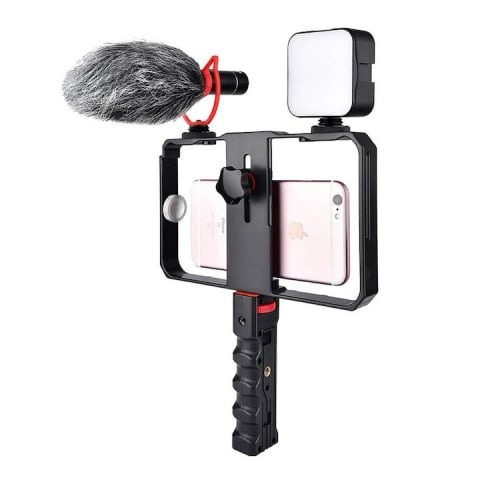 Mini panou LED cu patina si filet universal 1/4, pentru aparate foto, GoPro, trepiezi, 49 LED uri [3]