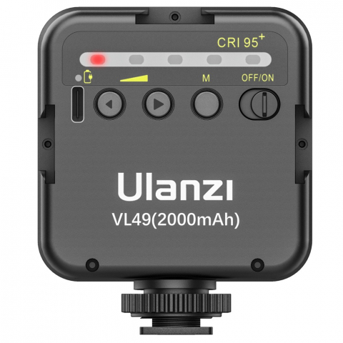 ECHIPAMENTE FOTO - Mini panou LED profesional Ulanzi VL49, lumina alba, reglabila in trepte, temperatura culorii 5500K, baterie 2000 mAh
