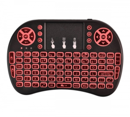 Mini tastatura universala,multimedia, Wireless 2.4GHz, iluminata RGB cu chip inclus [1]