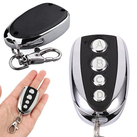 CASA & GRADINA - Mini telecomanda control universala pentru porti, usi garaje, diverse - Negru/gri