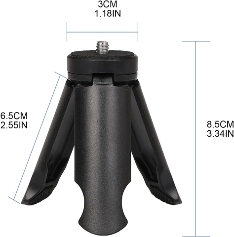Mini trepied cu suport pentru telefon, prindere cu arc, rotire portret si landscape, montura 1/4 inch, suport stabil pentru vlogging, streaming si fotografie [3]