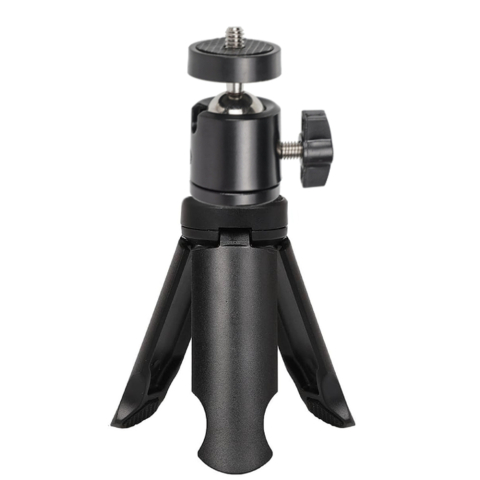 Trepiezi & Diverse - Mini trepied de birou cu cap cu bila rotativ 360°, 8.5 cm inaltime, montura 1/4 inch, ABS si metal, baza antialunecare, pentru telefon, webcam si camera digitala