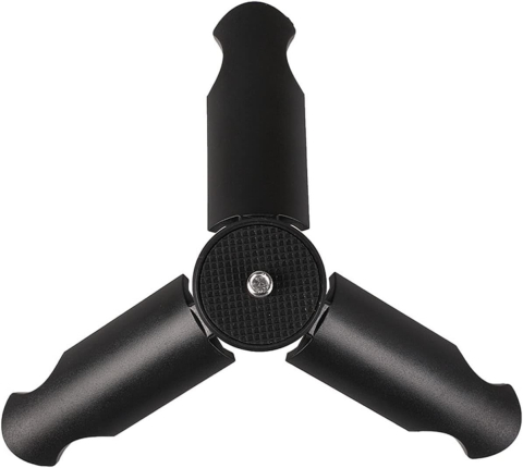 Mini trepied de birou cu cap cu bila rotativ 360°, 8.5 cm inaltime, montura 1/4 inch, ABS si metal, baza antialunecare, telecomanda bluetooth inclusa, pentru telefon, webcam si camera digitala [2]