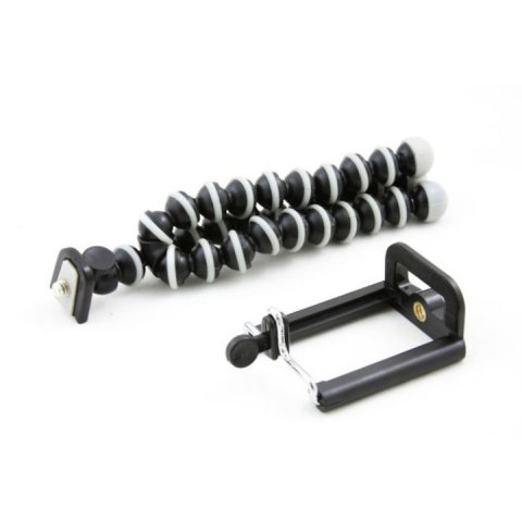 Mini trepied flexibil cu suport de telefon, filet universal 1/4 pentru telefon, camere, GoPro [1]