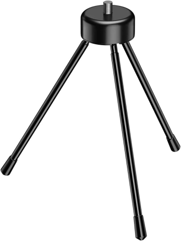 Mini trepied metalic pentru telefon cu suport smartphone universal rotativ, montura 1/4 inch, deschidere 10.4 cm, stand stabil pentru fotografie si streaming, telecomanda BT [1]
