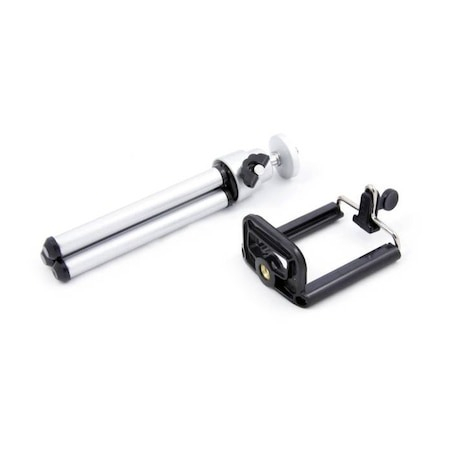 Mini trepiezi - Mini trepied pentru camere video sport, inaltime ajustabila, si suport de telefon inclus - Gri