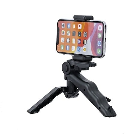 Echipamente vlogging - Mini trepied vlogging cu filet universal 1/4 pentru camere video,gopro si suport telefon, suport inclus