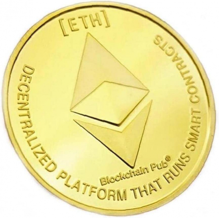 CADOURI - Moneda de colectie Ethereum, aurie