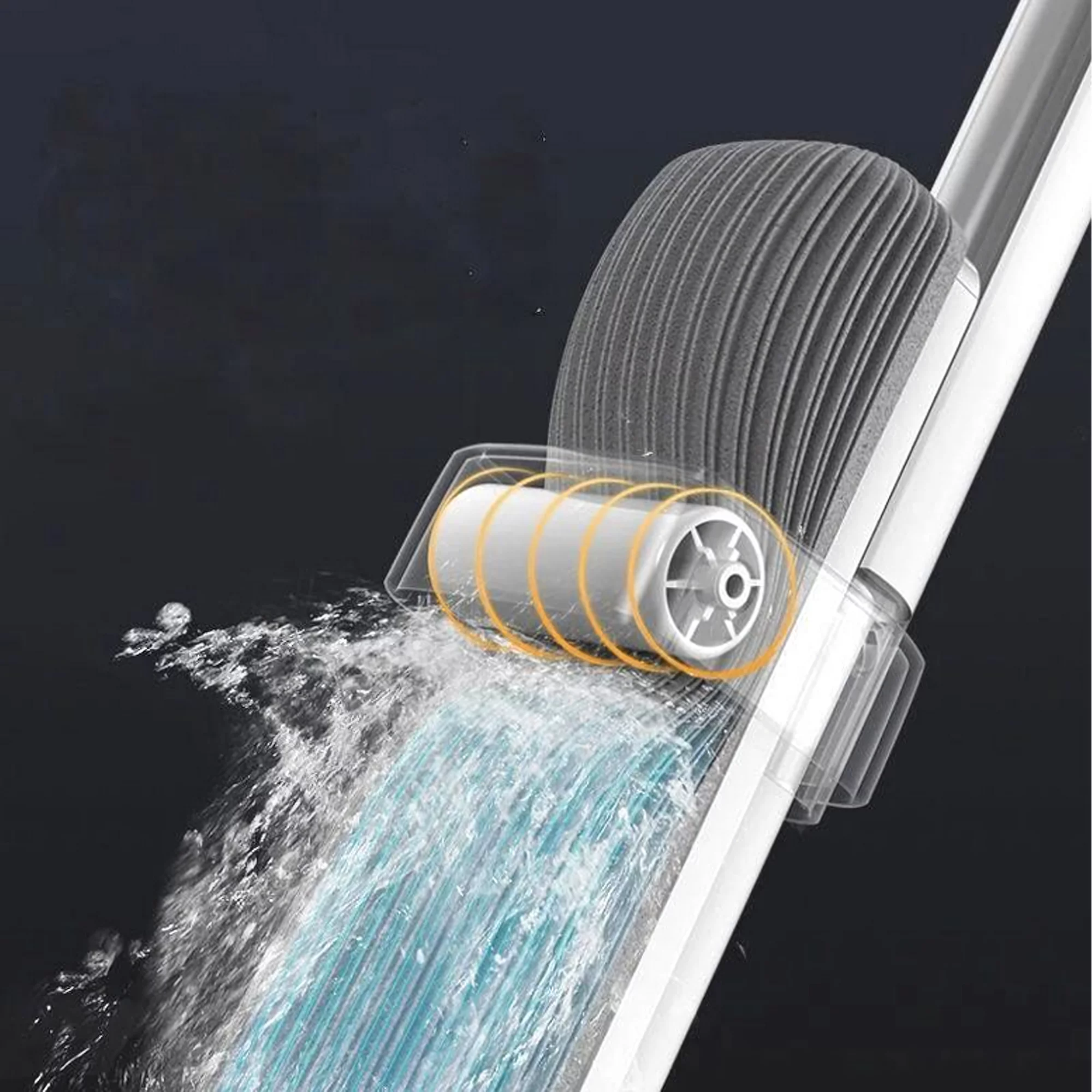 Mop cu burete PVA alb, 135 cm, cap 32 cm, mecanism de stoarcere integrat [10]