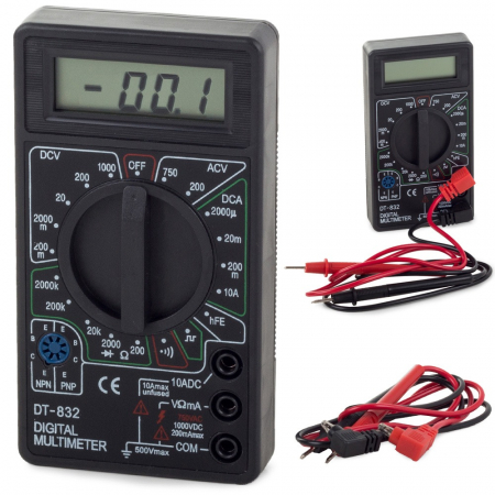 Multimetre - Multimetru digital profesional,model DT-832 cu 2 cabluri testare incluse