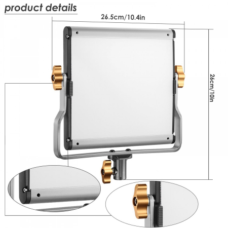 Kit 2 Panouri Neewer Bi Color 480 LED,trepiezi 200 cm, 4 baterii si 2 incarcatori + gentute transport [6]
