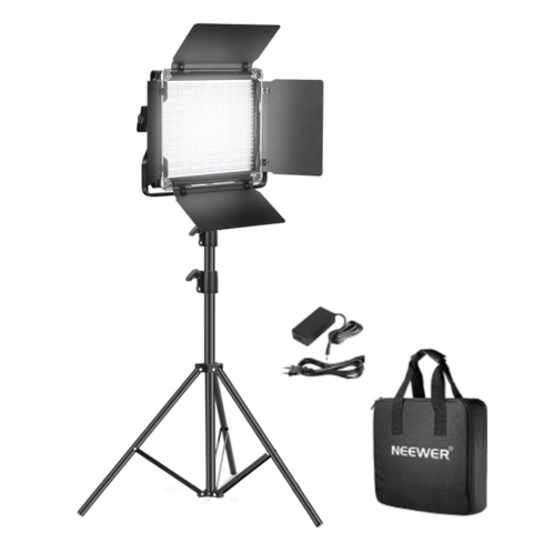Neewer 660, panou de lumina LED, set studio cu 1 trepied, doua culori, CRI 97+, geanta transport si acumulator DC