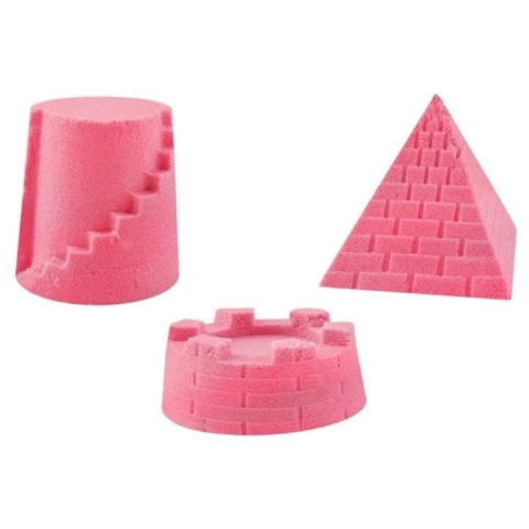 Nisip kinetic pentru modelat, usor de curatat, nu se usuca, 1 kg, roz [7]