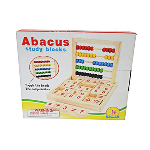 Numaratoare din lemn si 30 piese aritmetice, cifre, adunare, scadere, multicolor [6]