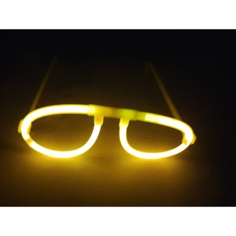 Ochelari decorativi fluorescenti pentru petreceri si festivaluri, design rotund, accesorii luminoase din plastic, galben [1]