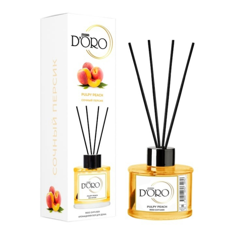 CASA & GRADINA - Odorizant de camera cu betisoare GAMMA D'ORO 120 ml - Piersica