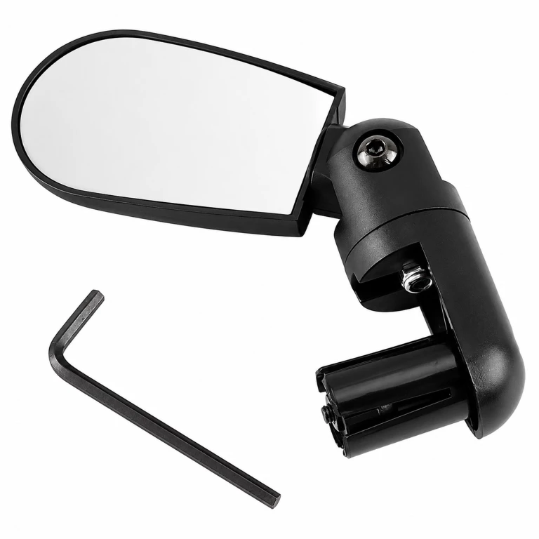 SPORT ȘI ACTIVITĂȚI - Oglinda bicicleta neagra 13.7 x 4.3 x 2.5 cm, reglabila 360 grade, pliabila 180 grade