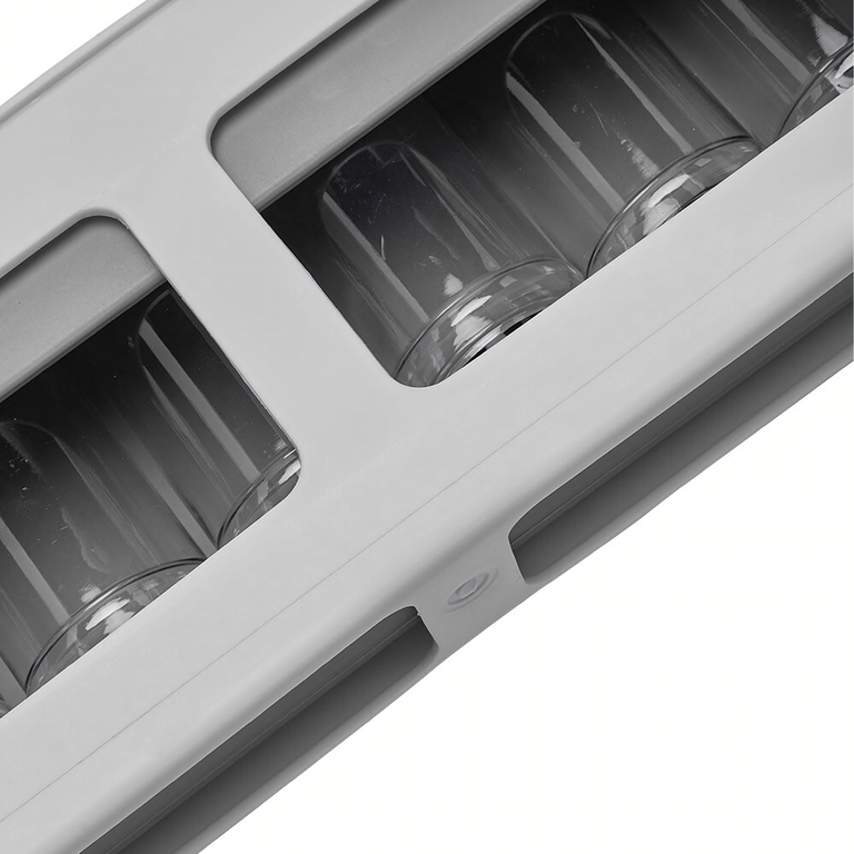 Organizator condimente alb-gri 32 cm cu 6 recipiente transparente, suport suspendat sub raft [7]