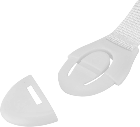 Pachet 2 dispozitive de blocare pentru copii, siguranta pentru dulapuri, sertare si frigider, lungime 20 cm, alb [4]