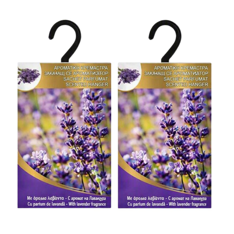 Odorizante - Pachet 2 odorizante parfumate tip umeras, cu parfum de lavanda, 24 x 12 cm, pentru dulap, dressing, sertar si autoturism