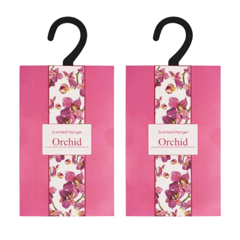 Odorizante - Pachet 2 odorizante parfumate tip umeras, cu parfum de orhidee, 24 x 12 cm, pentru dressing, dulap, sertar si autoturism