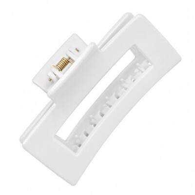Pachet 3 clame par, culori diferite 10.3 x 5 cm, clesti din plastic rigid cu dinti curbati, deschidere larga si arc metalic, pentru coc si par voluminos [9]