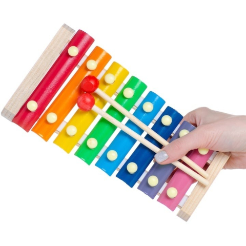 Pachet educativ din lemn pentru copii – xilofon si joc X si 0 [3]