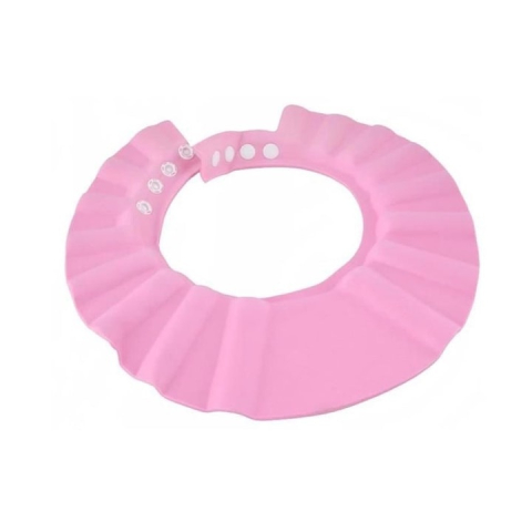 Palarie de baie pentru copii, reglabila, protectie impotriva apei si samponului, material moale si confortabil, ideala pentru spalat parul fara stres, roz [1]