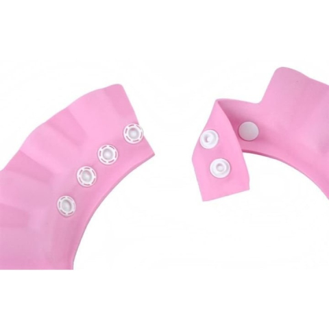 Palarie de baie pentru copii, reglabila, protectie impotriva apei si samponului, material moale si confortabil, ideala pentru spalat parul fara stres, roz [3]