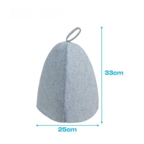 Palarie de protectie pentru sauna, unisex, fetru, universala, gri [5]