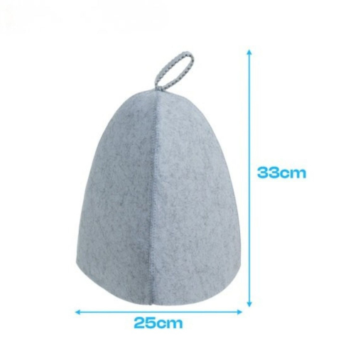 Palarie protectie pentru sauna si spa, din fetru gri, marime universala, confort termic pentru cap si par [7]