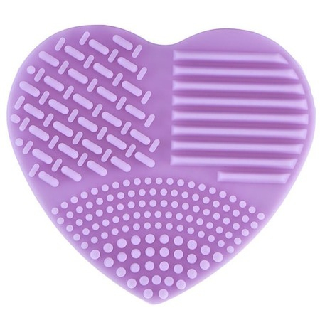 Cosmetice fata - Paleta din silicon pentru curatarea pensulelor de machiaj - Mov