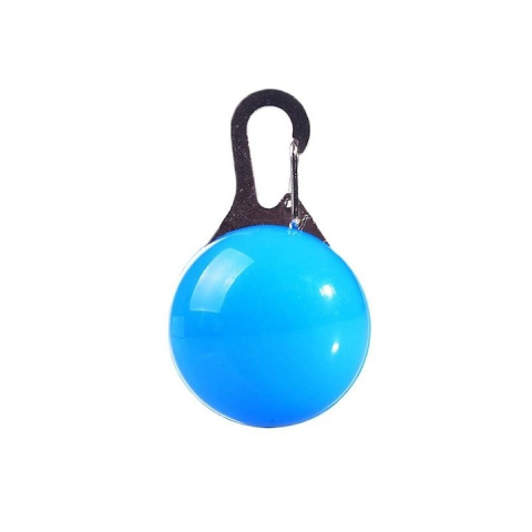 Accesorii animale - Pandantiv LED pentru căței și pisici, cu 3 moduri de iluminare, carabinieră metalică, albastru – vizibilitate crescută la plimbările nocturne