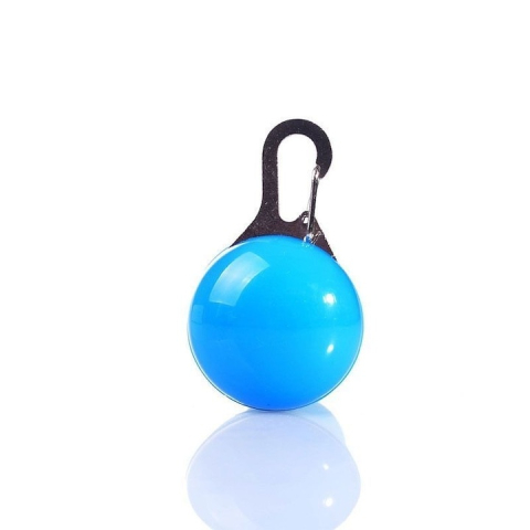 Pandantiv LED pentru căței și pisici, cu 3 moduri de iluminare, carabinieră metalică, albastru – vizibilitate crescută la plimbările nocturne [5]