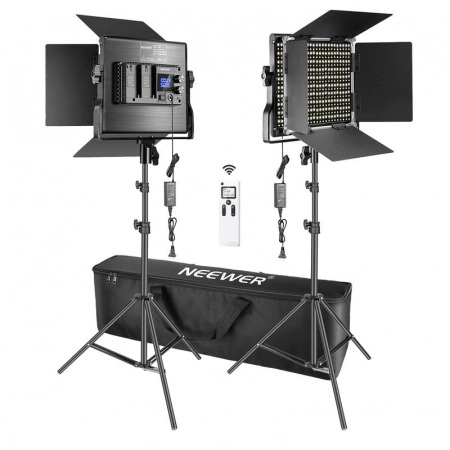 Panouri Led - Kit 2 Panouri Neewer Bi Color 660 LED,trepiezi 200 cm,telecomanda + geanta transport