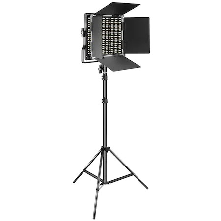Panouri Led - Panou Bi Color Neewer 660 LED,trepied 200 cm,cabluri de alimentare - Negru