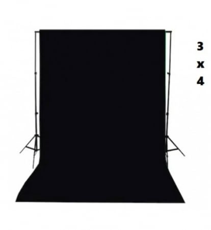 Panza fundal - Panza fundal foto studio,din bumbac,dimensiuni 300x400 cm - Negru